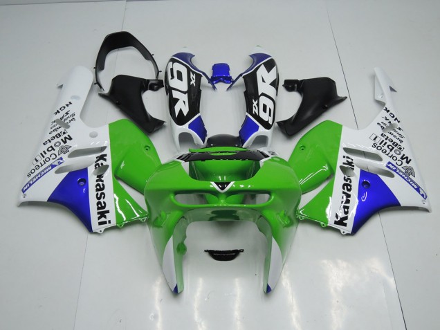 1994-1997 Green White Kawasaki ZX9R Motorcycle Fairings Kits UK