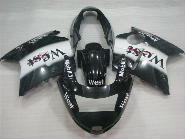 1996-2007 Black White West Honda CBR1100XX Motorcycle Fairing Kit UK