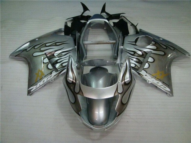 1996-2007 Flame Silver Grey Honda CBR1100XX Motorcycle Fairings Kits UK