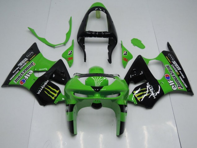 1998-1999 Green Monster Kawasaki ZX6R Motor Bike Fairings UK