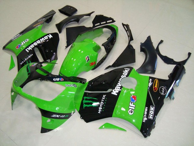 2000-2001 Green Monster Kawasaki ZX12R Motorcycle Fairing Kit UK