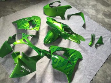 2000-2001 Green Green Flame Kawasaki ZX9R Replacement Fairings UK