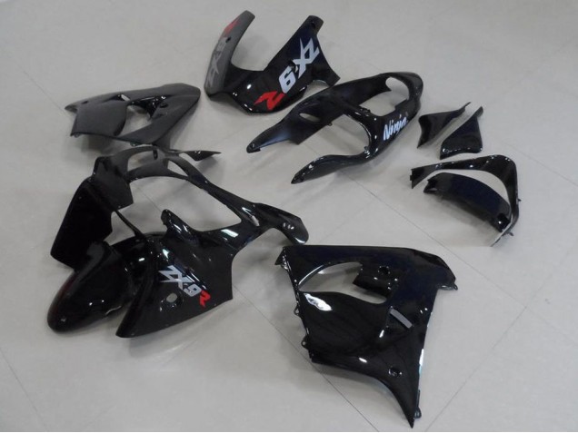 2000-2001 Black with Grey Decals Kawasaki ZX9R Motorcycle Fairing Kit UK