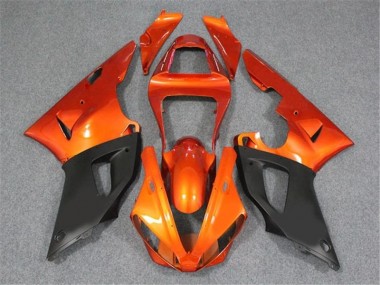 2000-2001 Orange Black Yamaha YZF R1 Motorcycle Fairings Kit UK