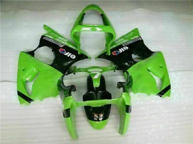 2000-2002 Green Black Kawasaki ZX6R Bike Fairings UK