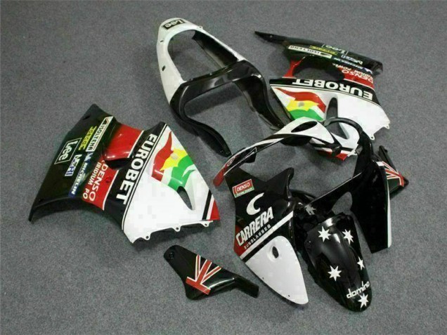 2000-2002 Black White Eurobet Kawasaki ZX6R Bike Fairing UK