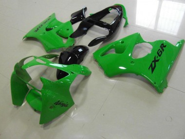 2000-2002 Green Black Tail Kawasaki ZX6R Motorbike Fairing Kits UK