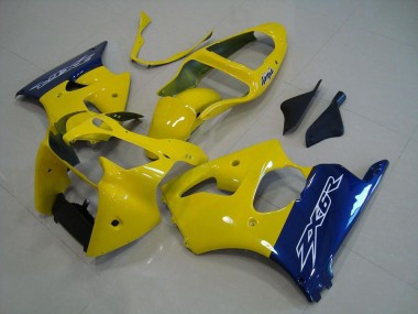 2000-2002 Yellow Blue Kawasaki ZX6R Moto Fairings UK