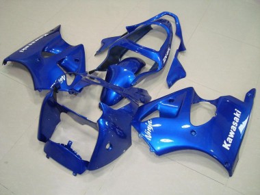 2000-2002 Blue with White Decals Kawasaki ZX6R Motorcycle Replacement Fairings UK