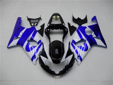 2000-2002 Blue White Suzuki GSXR 1000 Bike Fairing Kit UK