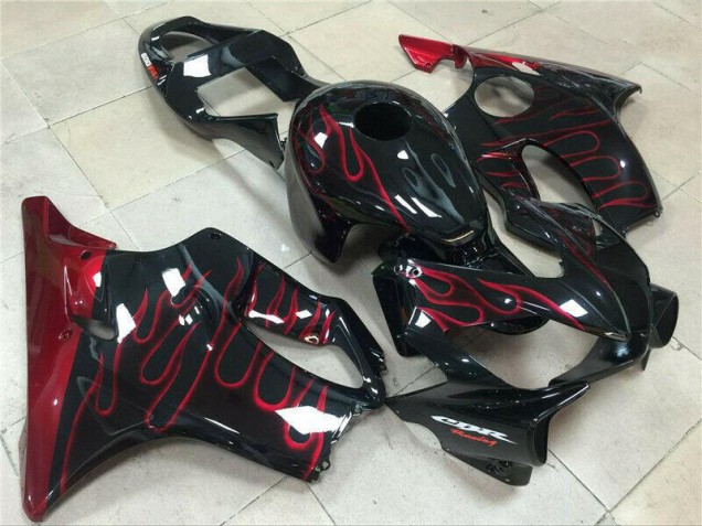 2001-2003 Red Flame Honda CBR600 F4i Motorcycle Fairings Kit UK