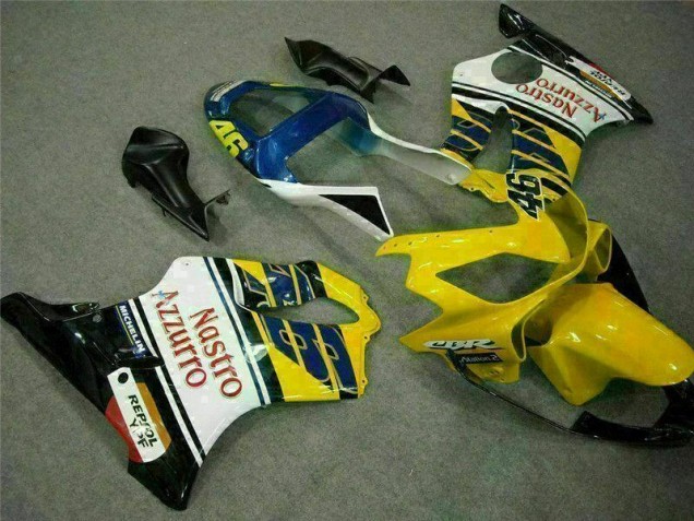 2001-2003 Yellow White Honda CBR600 F4i Moto Fairings UK