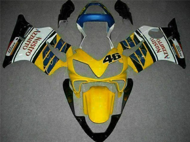 2001-2003 Yellow White Honda CBR600 F4i Moto Fairings UK