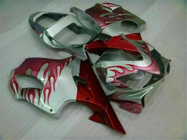 2001-2003 Red Flame Silver Honda CBR600 F4i Motorbike Fairings UK