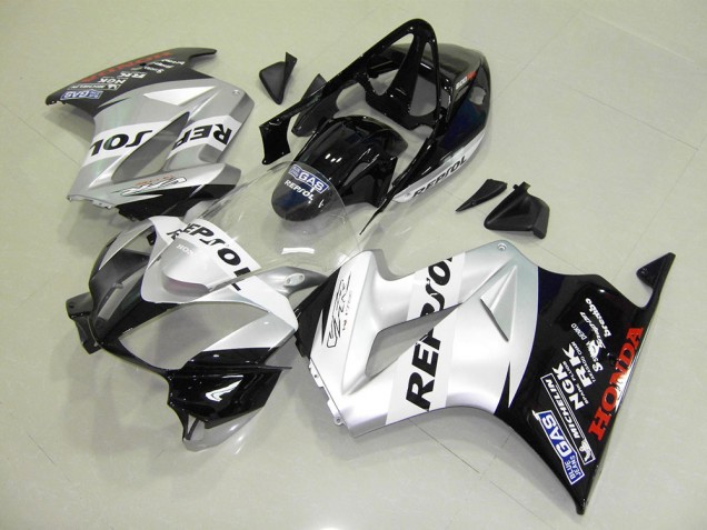 2002-2013 Silver Repsol Honda VFR800 Motorbike Fairing Kits UK