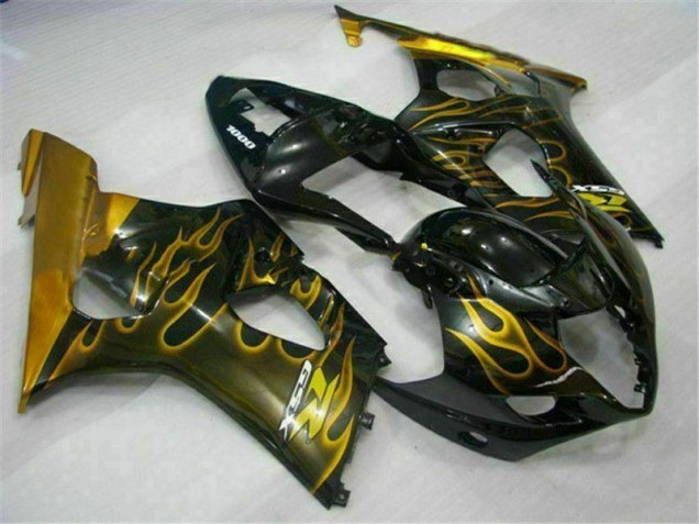 2003-2004 Gold Black Suzuki GSXR 1000 Motorcycle Fairing Kit UK