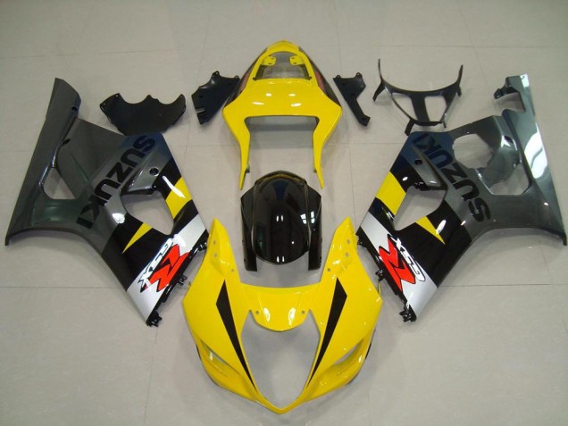 2003-2004 Yellow Grey Suzuki GSXR 1000 Motorcycle Fairing Kits UK