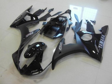 2003-2005 Matte Black Glossy Black Yamaha YZF R6 Motorbike Fairing Kits UK