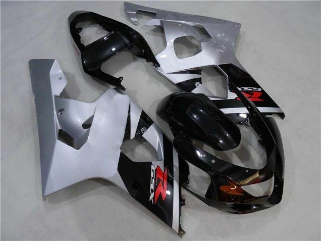 2004-2005 Black Silver Suzuki GSXR 600/750 Motorcycle Fairing Kit UK