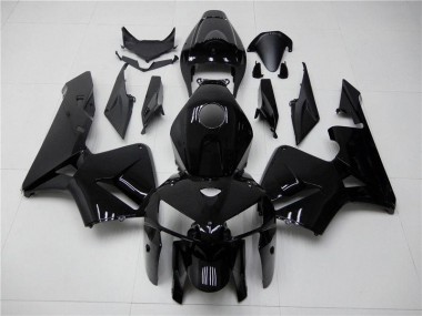 2005-2006 Glossy Black Honda CBR600RR Motorcycle Fairing Kit UK