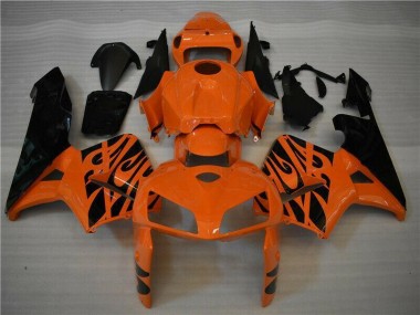 2005-2006 Orange Black Honda CBR600RR Motorbike Fairing UK