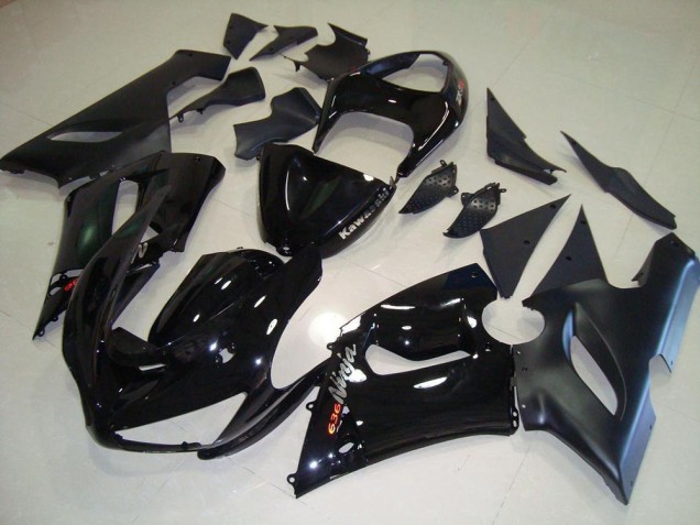 2005-2006 Black Kawasaki ZX6R Motorcyle Fairings UK