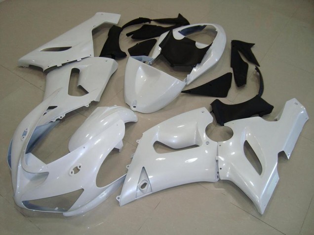 2005-2006 Dark Pearl White Kawasaki ZX6R Motorbike Fairing UK