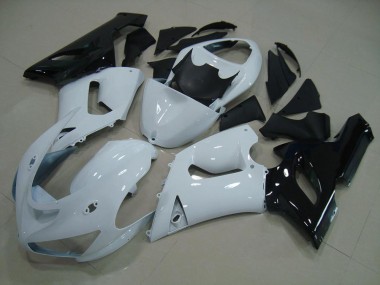 2005-2006 White Black Kawasaki ZX6R Replacement Motorcycle Fairings UK