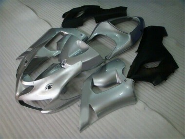 2005-2006 Silver Black Kawasaki ZX6R Motorcycle Fairing Kit UK