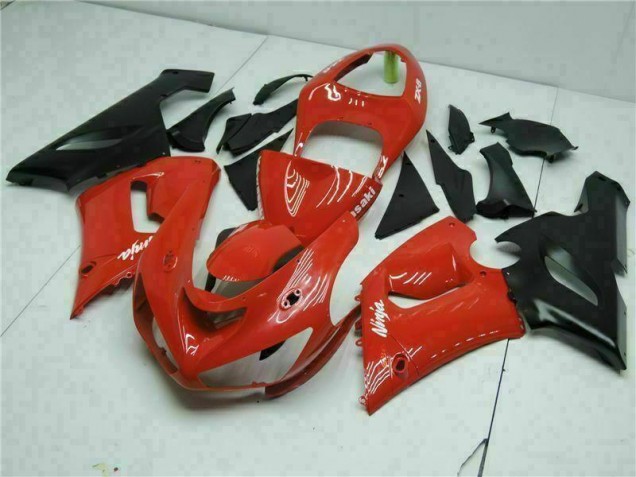 2005-2006 Red Kawasaki ZX6R Bike Fairing Kit UK