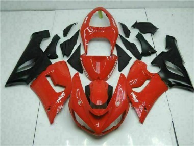 2005-2006 Red Kawasaki ZX6R Bike Fairing Kit UK