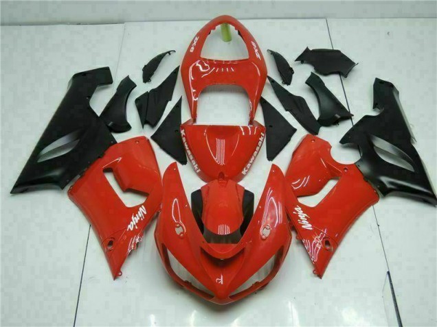 2005-2006 Red Kawasaki ZX6R Bike Fairing Kit UK