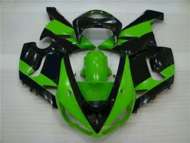 2005-2006 Green Black Kawasaki ZX6R Motorbike Fairing UK