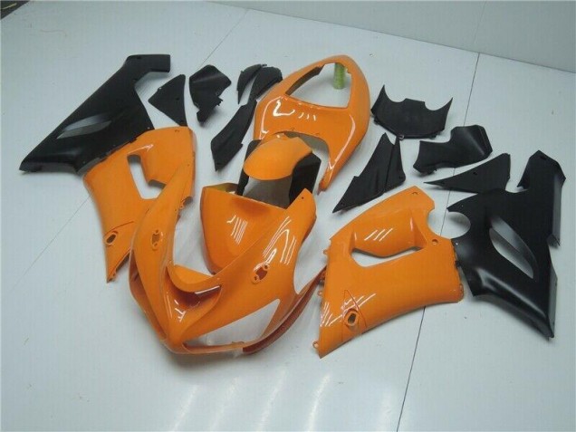 2005-2006 Orange Black Kawasaki ZX6R Bike Fairings UK