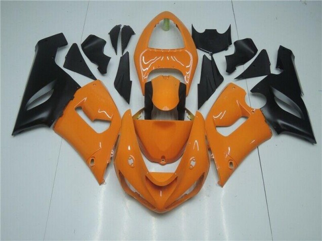 2005-2006 Orange Black Kawasaki ZX6R Bike Fairings UK