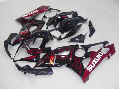 2005-2006 Red Flame Suzuki GSXR 1000 Motorcycle Fairings UK