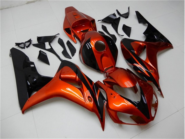 2006-2007 Orange Black Honda CBR1000RR Motorcycle Fairings Kit UK