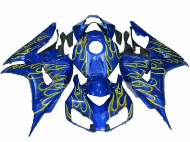 2006-2007 Yellow Flame Blue Honda CBR1000RR Replacement Fairings UK