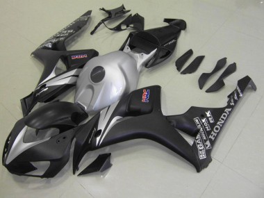 2006-2007 Matte Black Silver Honda CBR1000RR Motorcycle Fairing Kit UK