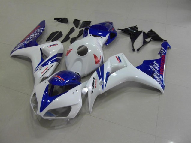 2006-2007 Pearl White Blue Honda CBR1000RR Motorcycle Fairings Kits UK