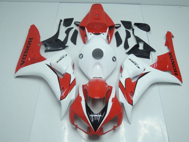 2006-2007 Orange Red and White Honda CBR1000RR Moto Fairings UK