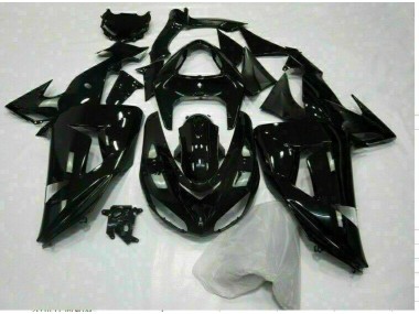 2006-2007 Glossy Black Kawasaki ZX10R Motorcycle Replacement Fairings UK