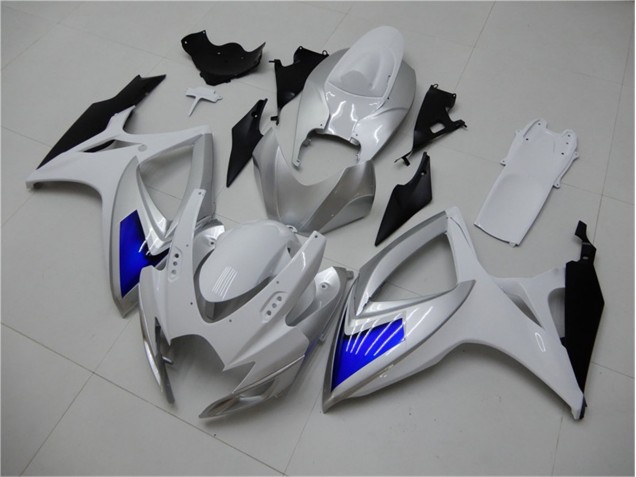 2006-2007 White Blue Suzuki GSXR 600/750 Motorcylce Fairings UK