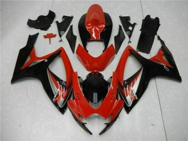 2006-2007 Red Suzuki GSXR 600/750 Bike Fairing Kit UK