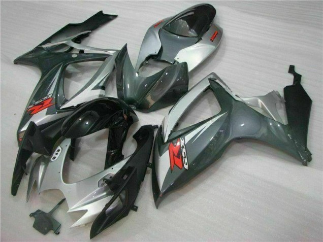 2006-2007 Silver Black Suzuki GSXR 600/750 Motorcycle Fairings Kits UK