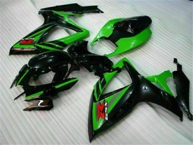 2006-2007 Black Green Suzuki GSXR 600/750 Replacement Motorcycle Fairings UK