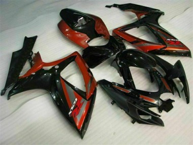 2006-2007 Black Red Suzuki GSXR 600/750 Motorcyle Fairings UK