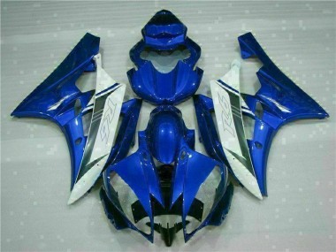 2006-2007 Blue White Yamaha YZF R6 Bike Fairings UK