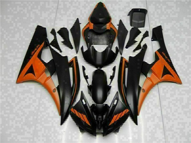 2006-2007 Orange Black Yamaha YZF R6 Bike Fairing UK