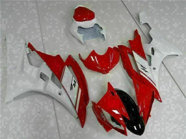 2006-2007 Red White Yamaha YZF R6 Motorcyle Fairings UK